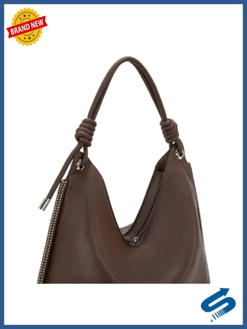Soft Slouchy PU Leather Hobo Bag with Shoulder Strap
